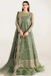 Farasha Olive Aura Fiorella Formals '25 embroidered chiffon dress